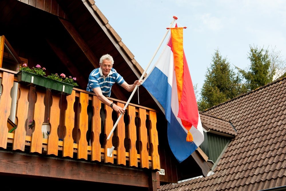 het ophangen van een vlag